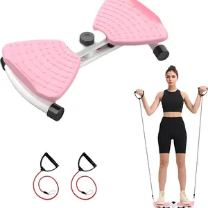 Female core exercise fitness equipment - the foldable abdominal plate waist twist machine and the portable waist shaping device, suitable for aerobic exercises, Foldable Abdominal Trainer, Waist Twisting Board