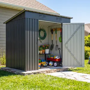 Yitahome 5 x 3 ft/7 x 5 ft/10 x 8 ft Large Metal Outdoor Storage Shed, Heavy Duty Tool Storage Sheds for Backyard Patio Lawn - Ideal for Bicycles, Garden Tools, and Lawn Equipment, Easy-to-Assemble