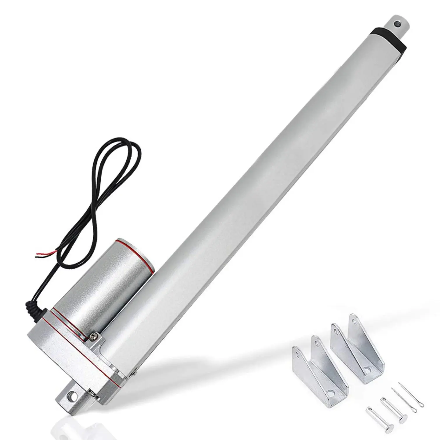 Heavy Duty 330lbs/1500N Solar Tracker Linear Actuator Multi-Functions with Mounting Brackets (12V, 12") IP54 Waterproof 300mm Stroke Linear Motion Actuator