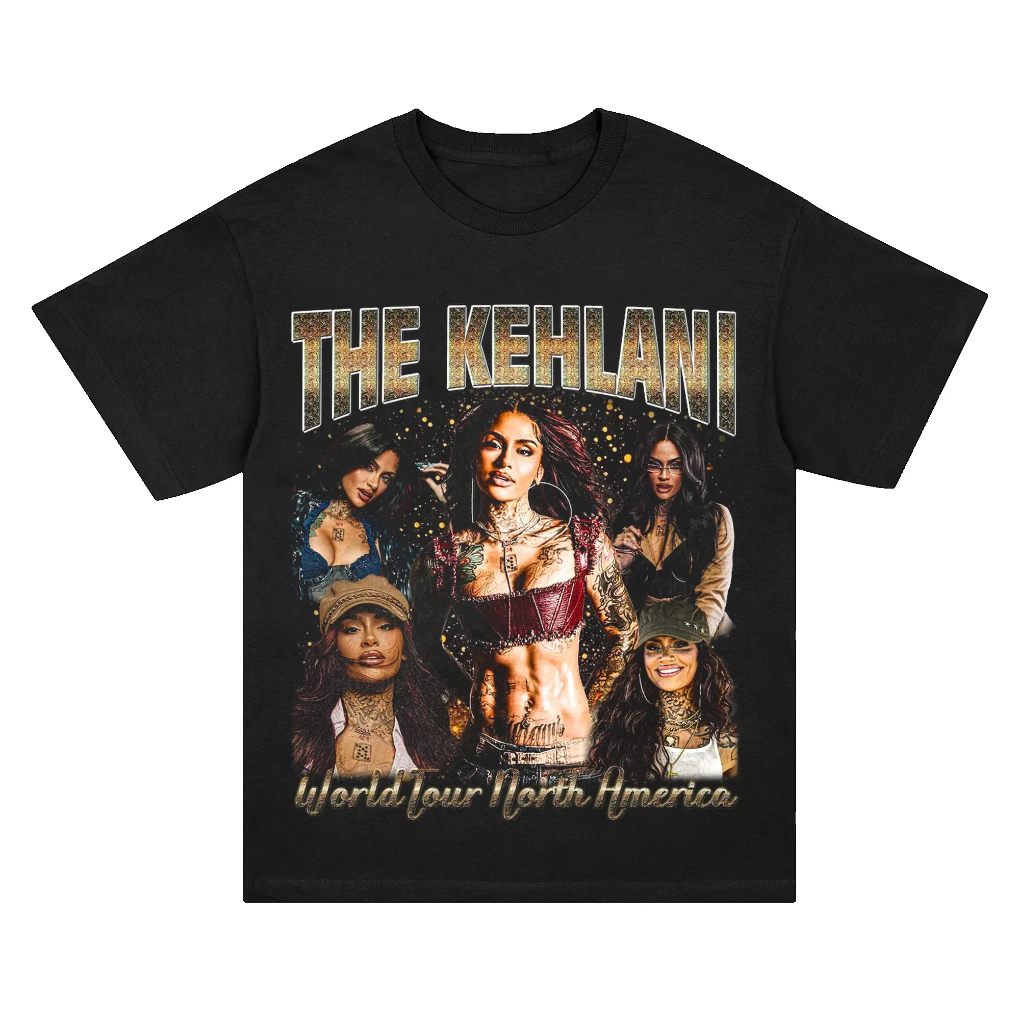 Women's Fitted Cotton Short-Sleeve Round Neck Kehlani Contemporary R&B Music Print Unisex T-Shirt HY4907, Shortsleeve, Top