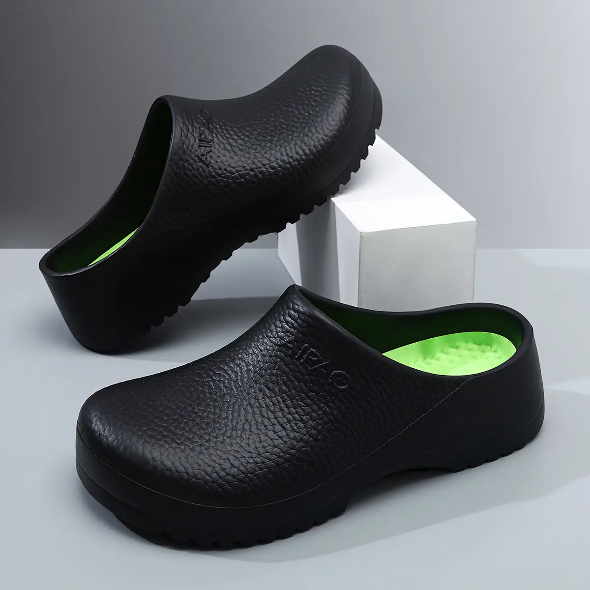 Unisex Solid EVA Clogs for Nurses & Chefs, Lightweight Waterproof Slip-On Non Slip Shoes for Work with Cushioned Insole, Work Commute Clogs, Water Resistant, Clinic, Slip-Ins Loafers