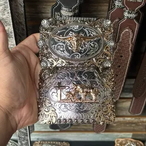 Western Belt Buckle - Longhorn or Praying Cowboy Design Fashion Accessory
