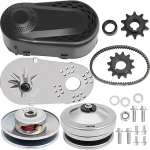 Father's Day Gift VEVOR Torque Converter CVT 2HP-7HP 3/4" Go Kart Clutch 212CC 30 Series Mini Bike 10T # 40 41 Chain and 12T # 35 Replacement Set TAV2 30-75 218353A Manco CVT Clutch Small Engine Drive Belt