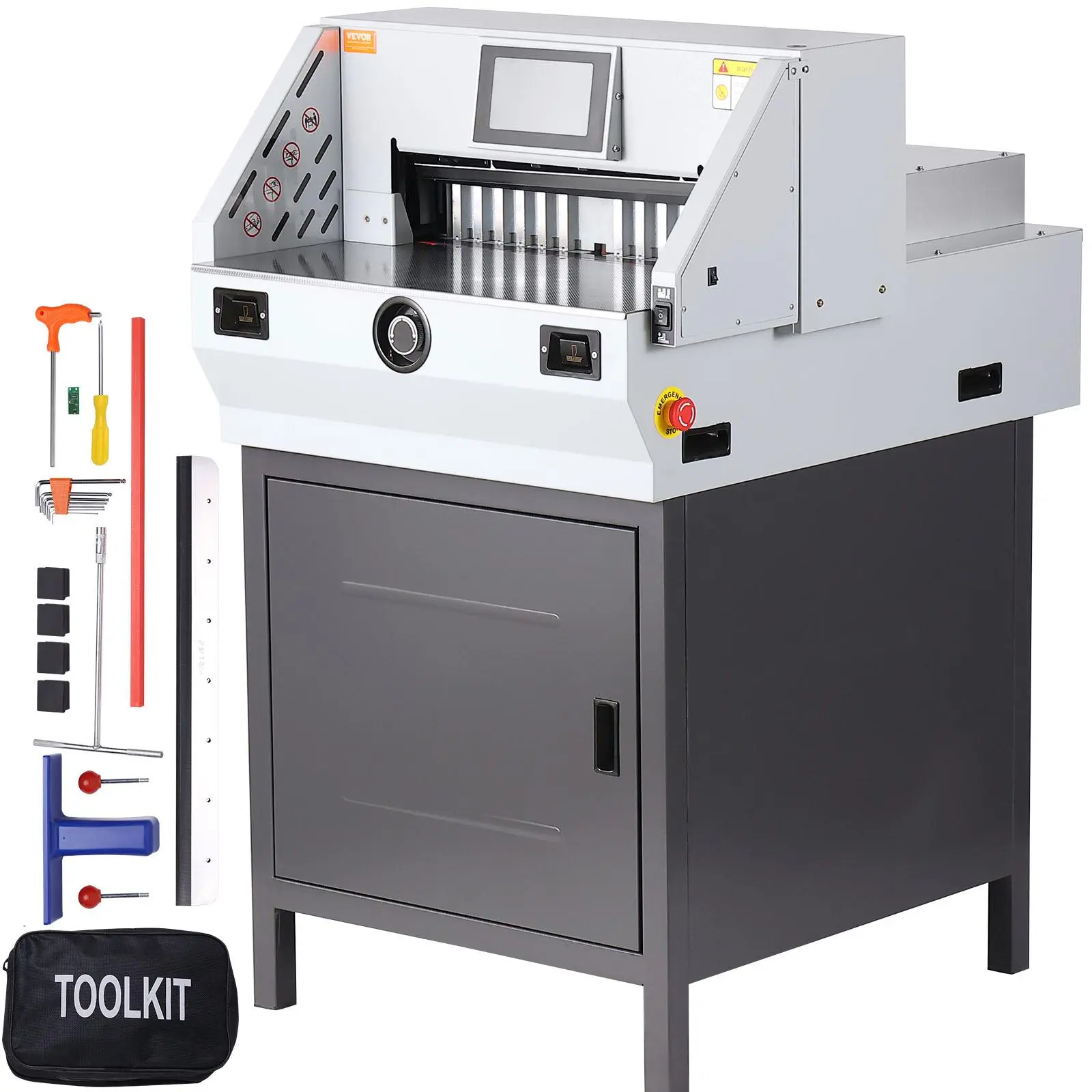 【DealsForYouDays】VEVOR Electric Paper Cutter, Heavy Duty Paper Trimmer 19" /482.6mm Cutting Width, 3.14"/80mm Cutting Thickness, Electric  Paper Cutting Machine with 7" Touchscreen Numerical Control Function