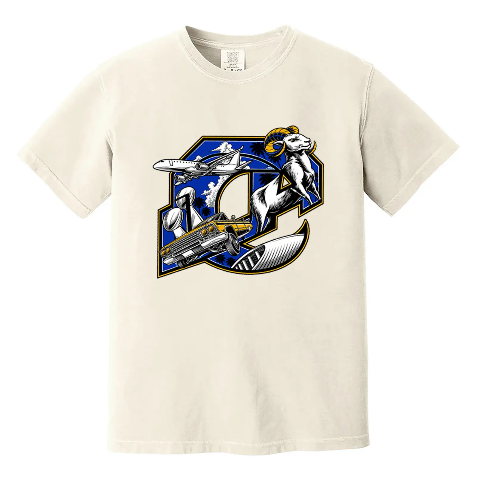 LAR Comfort Color Graphic Tee Ring-Spun Cotton Soft-Washed T-Shirt Trendy Tops Perfect Gift