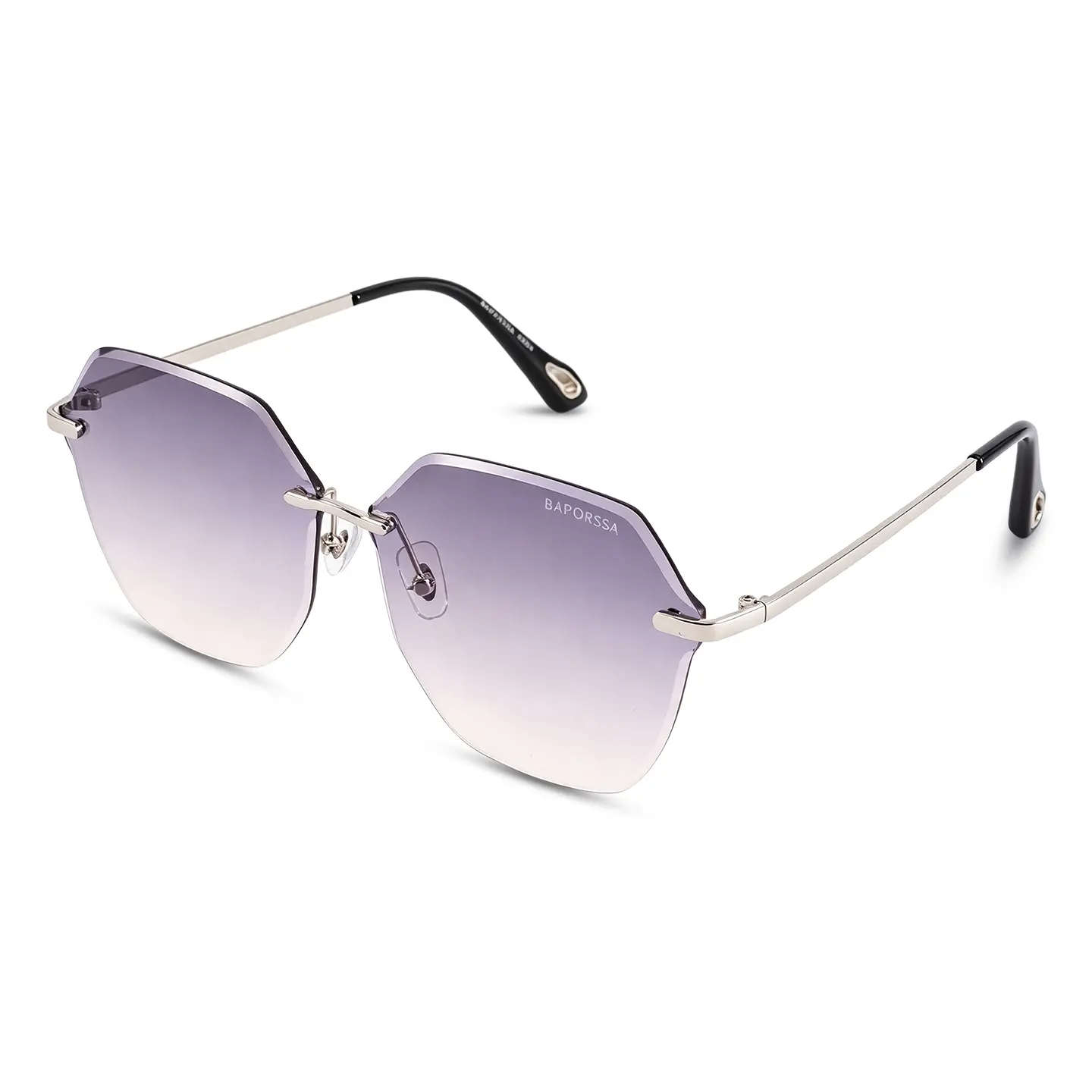 BAPORSSA Women's Semi-Rimless Sunglasses UV400 Gradient Lens Luxury Fashion Eyewear, Decorative Sunglasses, Unisex, Daily Use, Casual, Everyday, Pc