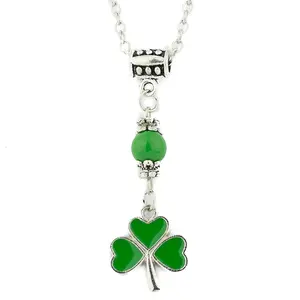 Soul Statement Irish Shamrock Necklace Saint Patrick's Day Jewelry Celtic Clover Y-Necklace