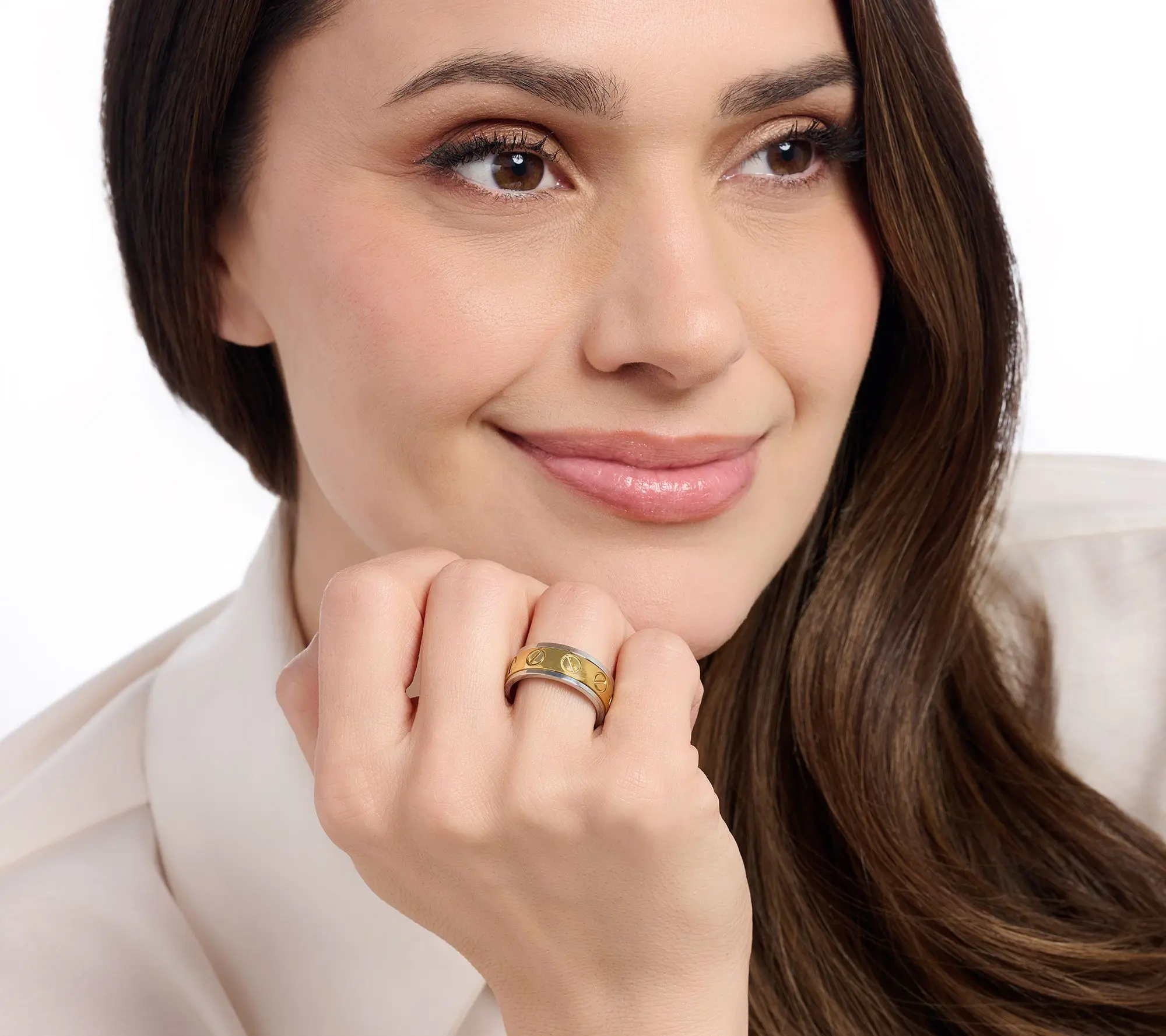 David Markstein Stainless Steel Couture Status Spinning Nail Ring