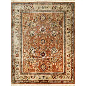 Maya Mohair Oushak Brown Hand Knotted Rug