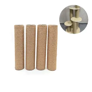 Cat Scratching Post Replacement Pole, Durable Jute Rope, Suitable for All Cat Breeds, DIY Cat Tree Tower Accessories, Pet Toy Holder, Vertical Scratcher