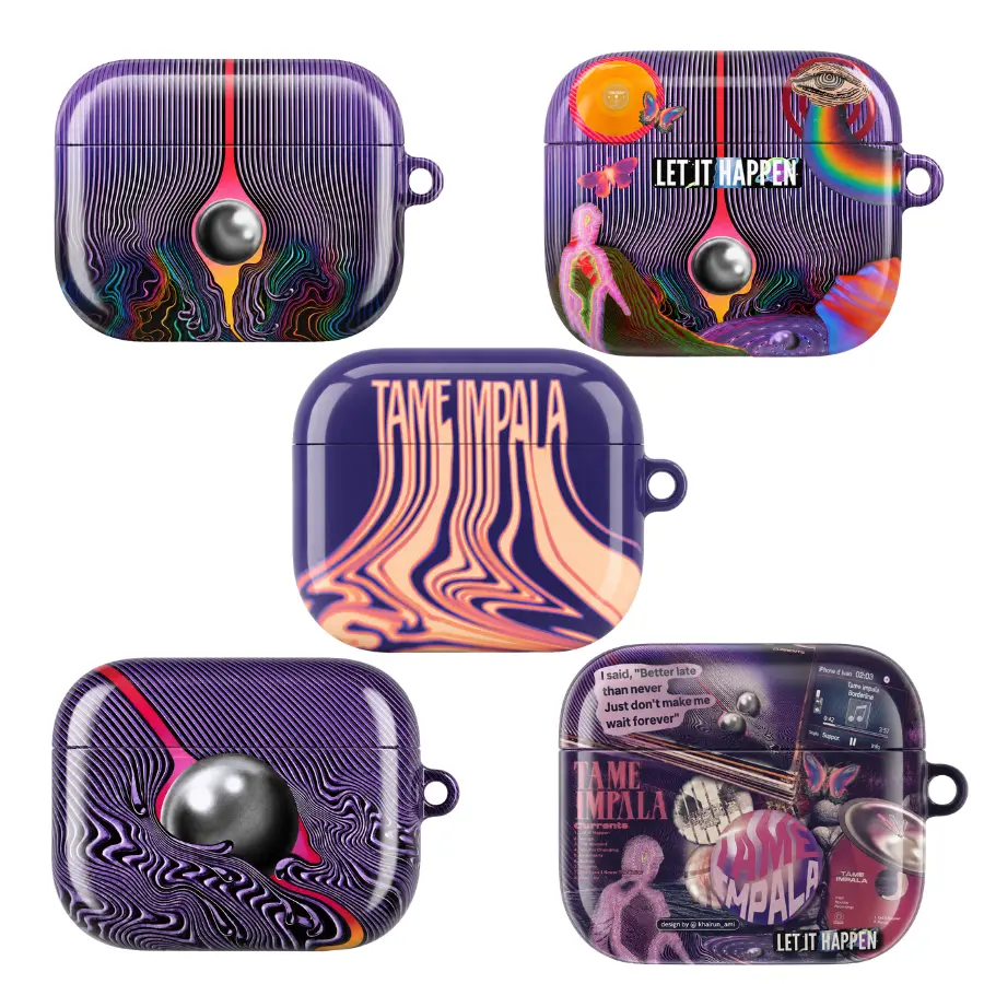TA.ME IM.PALA AirPods Case - Currents Signed Music Cover for AirPods 1-4 and AirPods Pro Case, Shockproof Protective Sleeve for AirPods