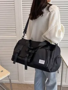 Color Block Large Capacity Travel Storage Bag Water Resistant Oxford Cloth Gym Bag For Short Trip Traveling Bag Multi Use Hand Shoulder Crossbody Bag Suitable For Travel Business Trip And Gym Travel Bags