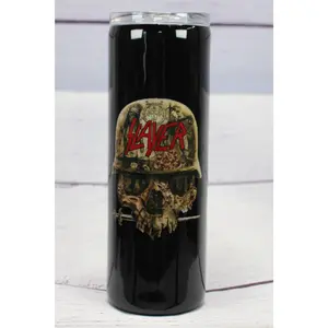 Slayer Cup, Heavy Metal Tumbler, Slayer Band, Slayer Tumbler, Death Metal Tumbler, Show No Mercy, Thrash Metal Band Drinkware