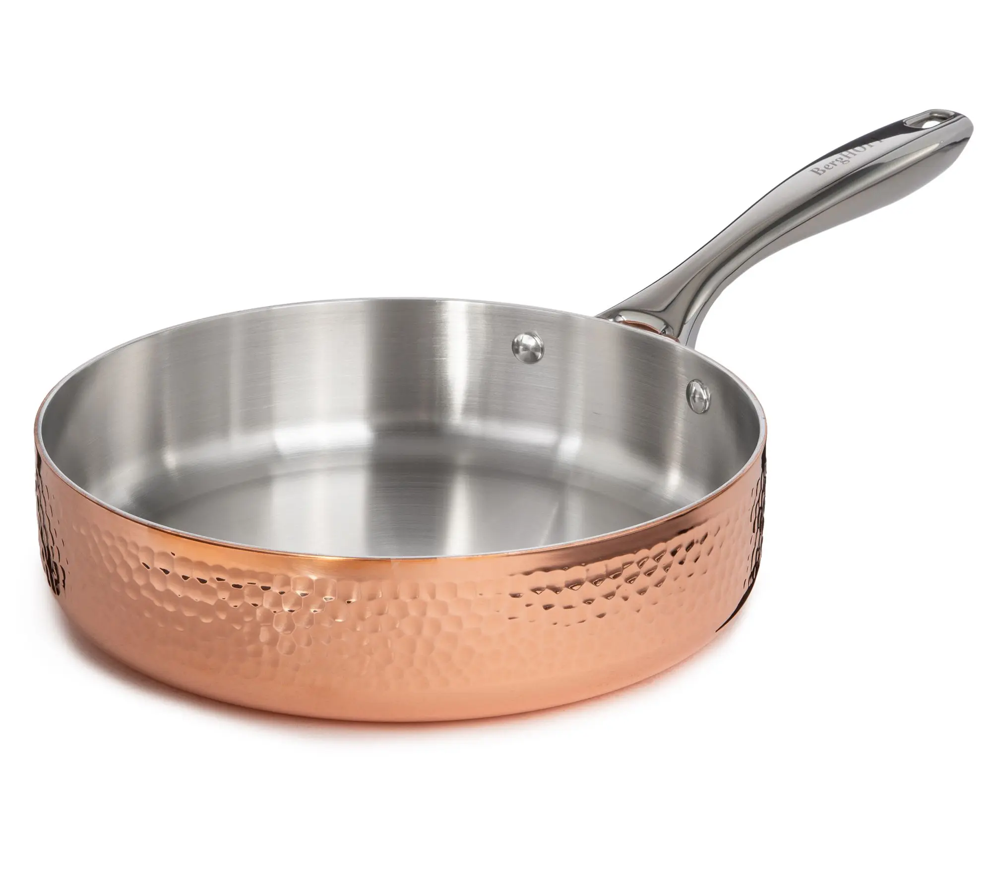 BergHOFF Vintage Tri-Ply Copper 9.5" Deep Skillet, Hammered