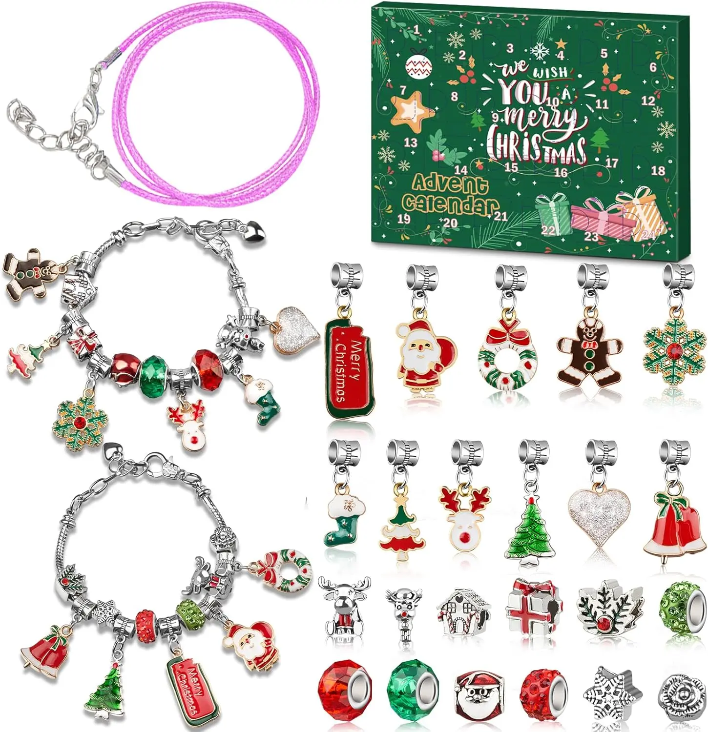Halloween fall Gift Advent Calendar 2026 for Girls – Jewelry Making Kit with DIY Charm Bracelet, Christmas Countdown Calendar, Arts & Crafts Gift for Kids Ages 4–12, Teens & Women