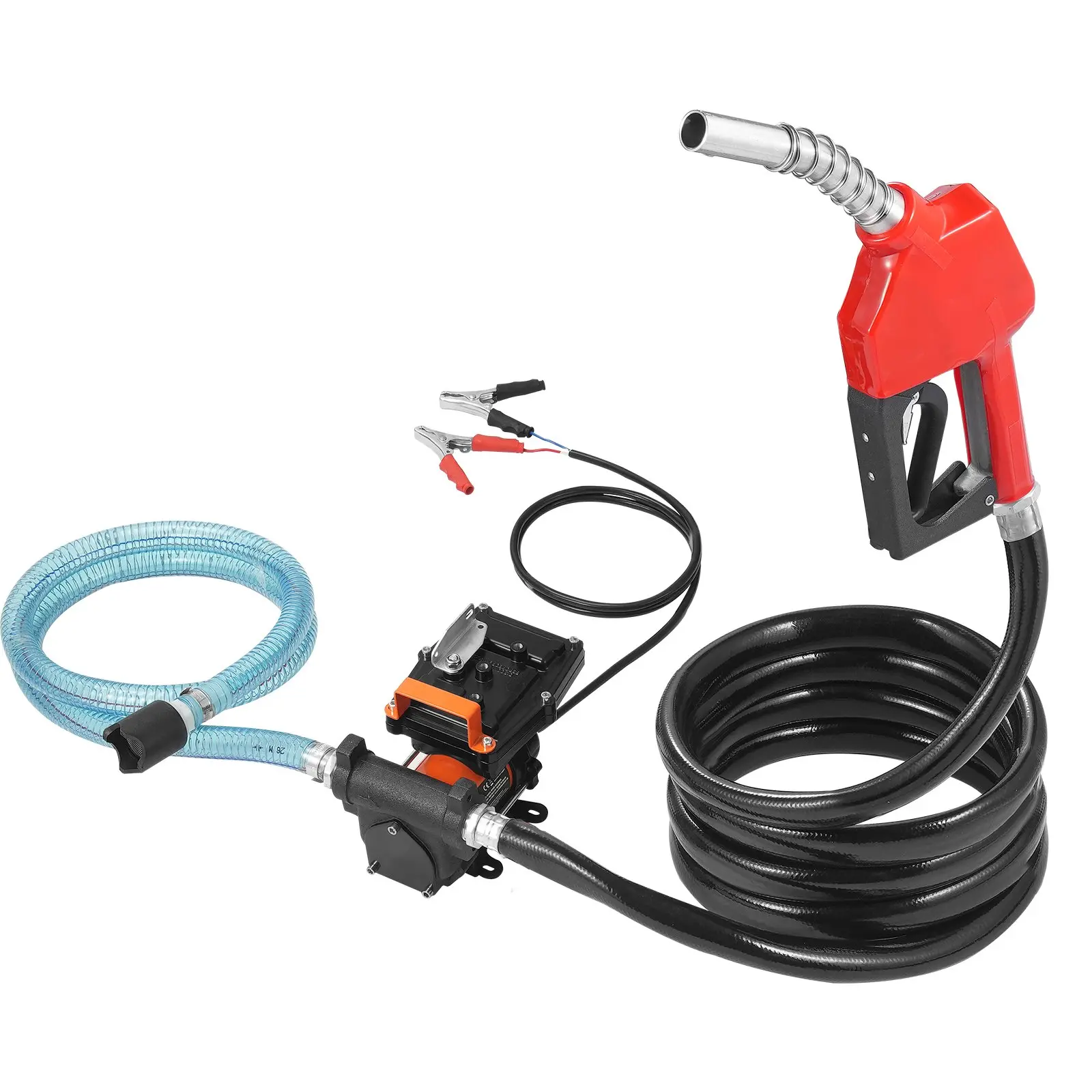 【summerfinds】VEVOR Fuel Transfer Pump 12V 15 GPM 1/4 HP Diesel Pump with Auto Fuel Nozzle