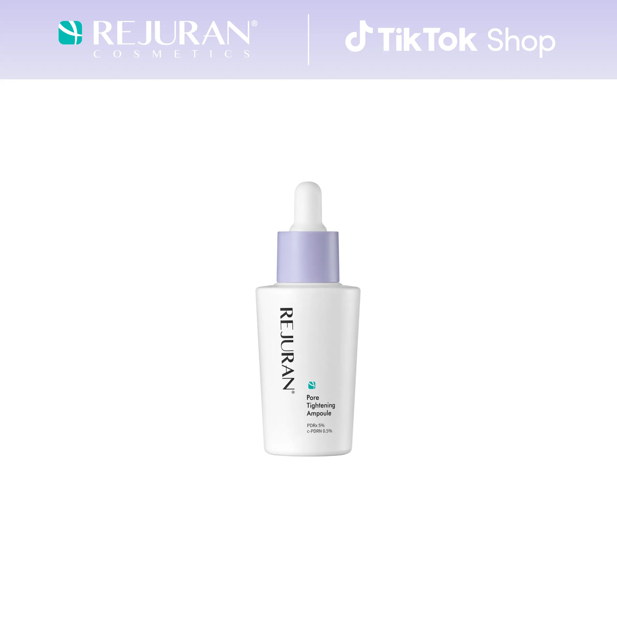 REJURAN Pore Tightening Ampoule – PDRx 5% & c-PDRN 0.5% Facial Serum with AHA/PHA/BHA/LHA & Witch Hazel – Helps Refine the Look of Pores and Improve Skin Texture – Dropper Type Korean Skincare