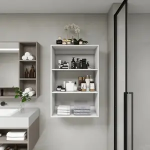 B4 Bathroom Closet Shelves  Wood Modular Closet System for Walk-In Closets