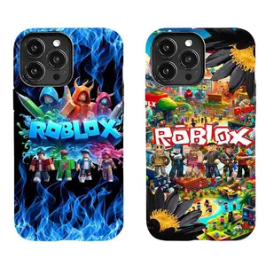 Roblox Colorful Block World Phone Case, compatible with iPhone 17/16/15/14/13/12/11 Pro Max/Plus and Samsung Galaxy S23FE/22/23/24/25.