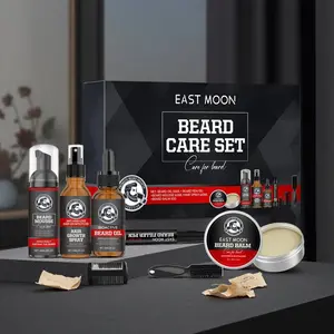 2Set Men's Beard Care Set, Gentle Cleansing Moisturizing Fresh Beards, Men's Beard Maintenance Filling, Men's Beard Grooming Kit