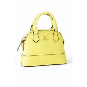 Neon Yellow Glitter Girl's Crossbody Purse