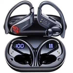 Q63-1 Wireless Earbuds  with Immersive Sound True 5.0 Bluetooth Over The Ear Sport Headphones with a Charging Case - Stereo Calls Touch Control IPX7 Sweatproof Deep Bass