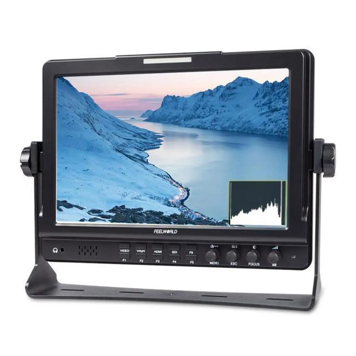 New Feelworld FW1018SPV1 10.1" IPS LCD DSLR/Video On-Camera Field LED Monitor, 1920x1200 Full HD, 3G-SDI HDMI Inputs, Built-In Speaker, Focus Assist, Grid/Zoom Functions