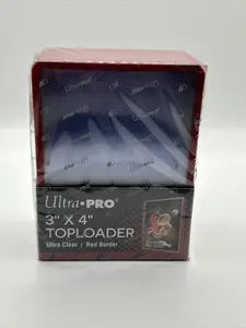 Ultra Pro 3X4 RED BORDER Toploaders 35pt 1 Pack of 25 for Standard Sized CardsUltra Pro 3X4 RED BORDER Toploaders 35pt 1 Pack of 25 for Standard Sized Cards