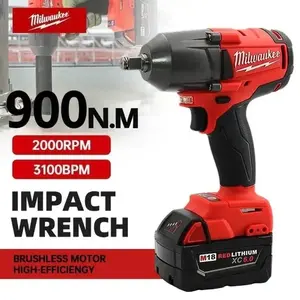 Milwaukee 900NM High Torque Cordless Impact Wrench, Ideal for Auto Repair, Construction & Workshop Maintenance drive control