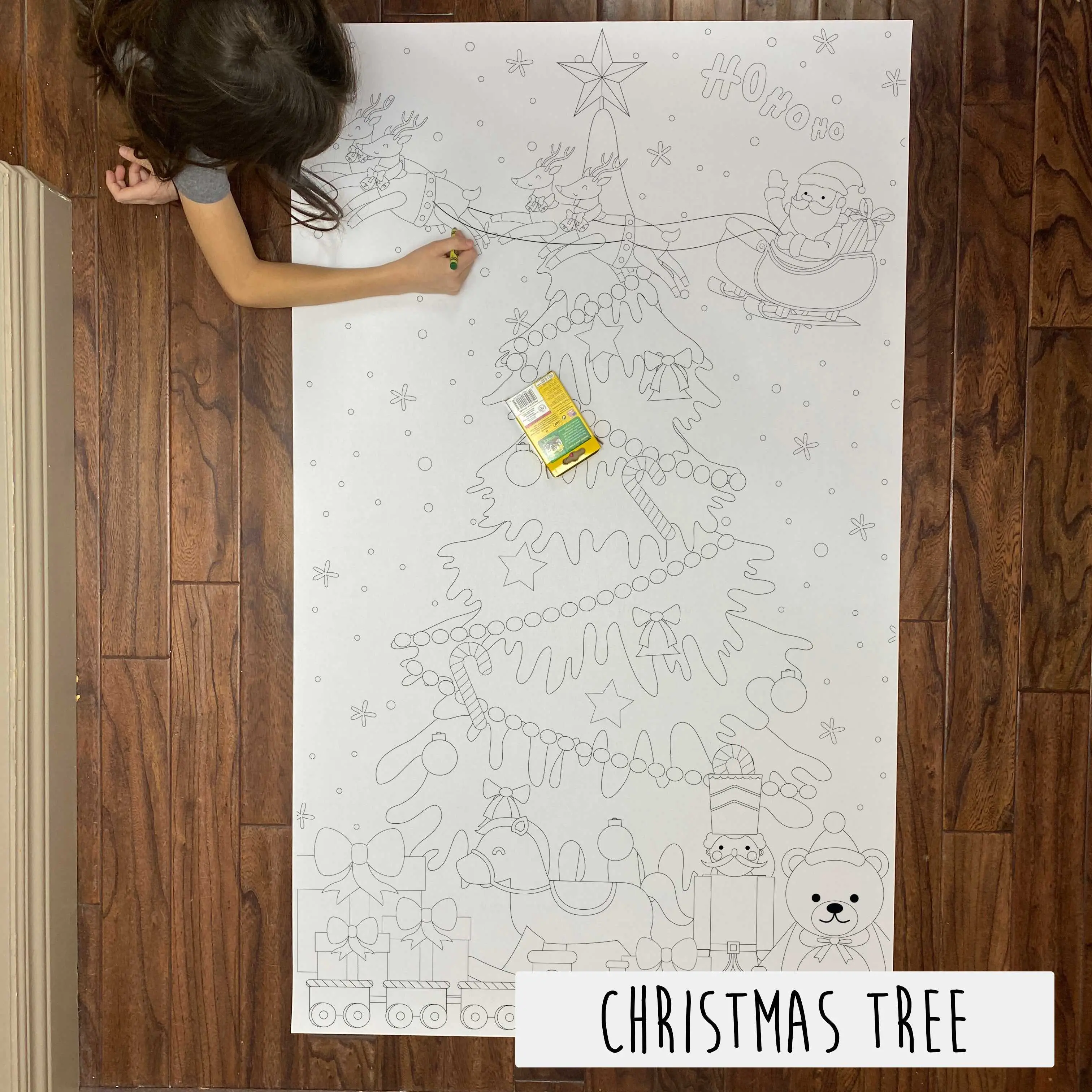 Christmas Tree Table Size Coloring Sheet