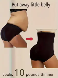 High Waist Seamless Smooth Shapewear Panties, Slimming & Tummy Control, Women's Underwear for Flat Stomach & Body Shaping