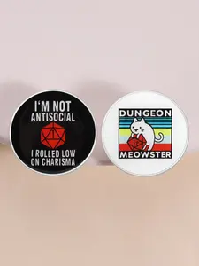Dragon & Dungeon Board Game Badge, Charm Dice Point Humor Patch, Colorful Emblem for D&d Players, Casual Style Identity Identifier