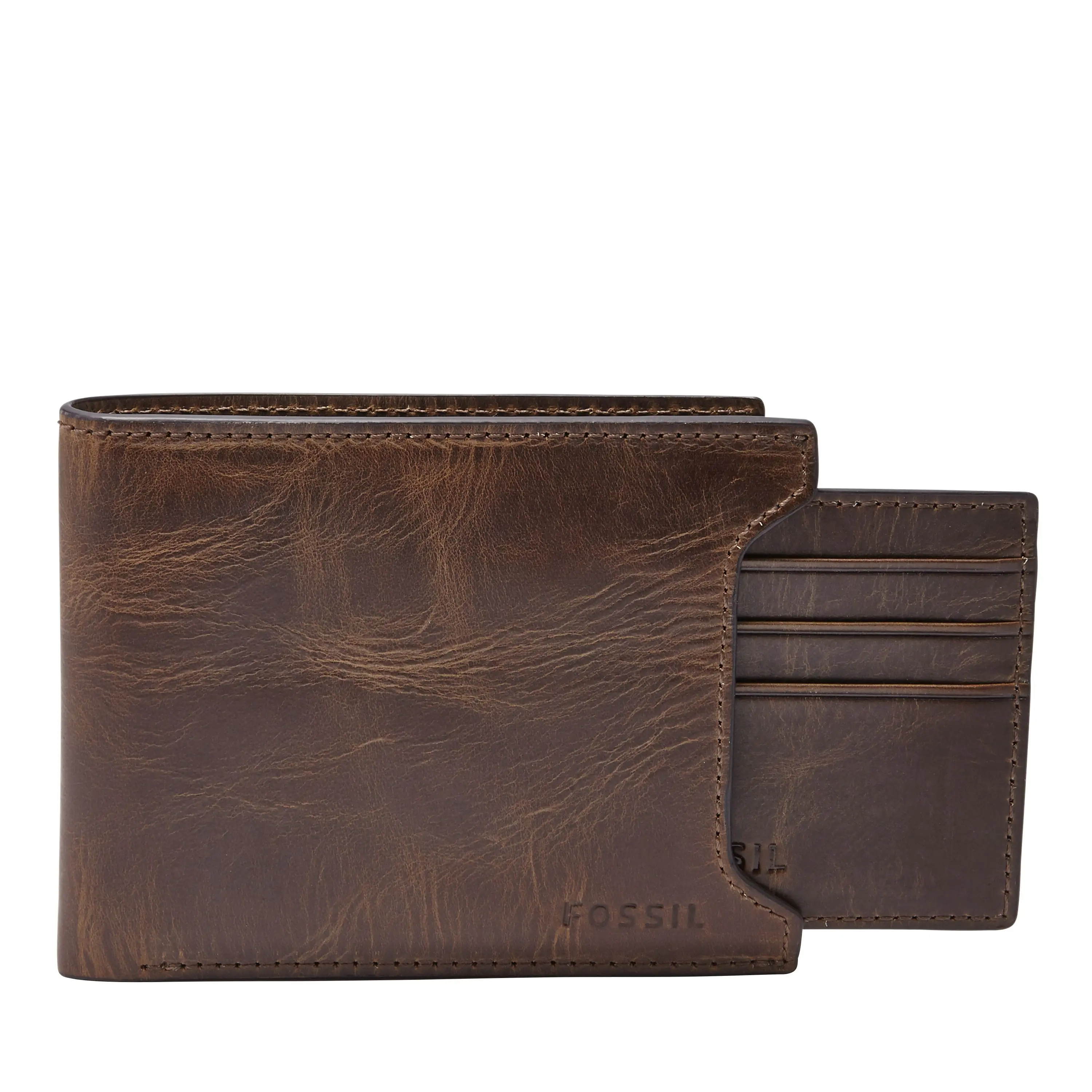 Fossil Men's Derrick Leather Sliding 2 in 1