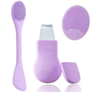 Facial Skin Care Tool Set, Silicone Face Cleansing, Silicone Exfoliator Brush, Deep Cleansing Pore Cleaner, Blackhead Remover, Suitable for Men & Women, Blackhead Remover Tools