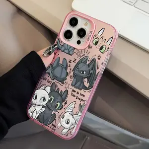 Couple Toothless Fury Dragon Case for iPhone 17 16 15 14 13 12 11 Air Pro Max Plus Ultra Lite Plus TPU Full Coverage Protector Shockproof Screen Cover Yq5302Yfl