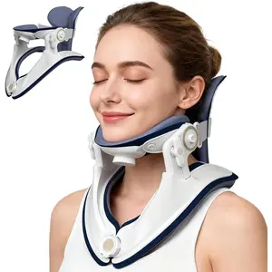 Cervical Traction Device, Adjustable Neck Stretcher for Pain Relief, Lightweight Neck Support Brace for Cervical Spine Decompression, Ergonomic Design for Home, Office & Travel Use