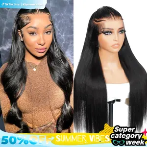 [Annual Clearance]Alipearl Hair Pre Braided Wig Stylist Pre Cut Ready To Go Glueless Straight 13x4 Lace Human Hair Lace Frontal Wig #Summervibes