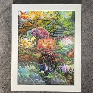 Eeveelution Family Anime Poster, Bedroom Wall Art, Japanese Home Decor Style, Unframed, Wall Art for Bedroom Decor