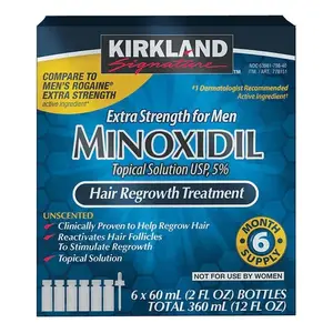 Minoxidil Extra Strength Hair Regrowth Treatment for Men, 5% Topical Solution,1 to 12 Months Supply Hair Care Blend