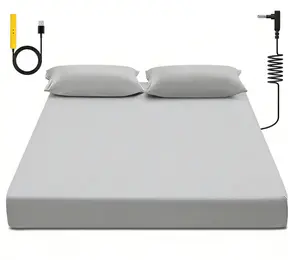 OURJOY Grounding Sheet 90% Organic Cotton 10% Pure Silver Fitted Sheet for Improved Sleep Pain Relief Earth Connected Bedding Grey Twin Full Queen King Sizes