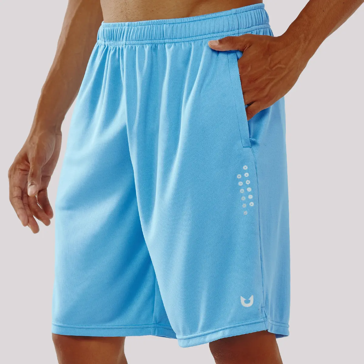 Men's Athletic Basketball Shorts with Zipper Pockets - Quick Dry Gym Shorts, Breathable Mesh, Reflective Running Shorts for Basketball Workout
