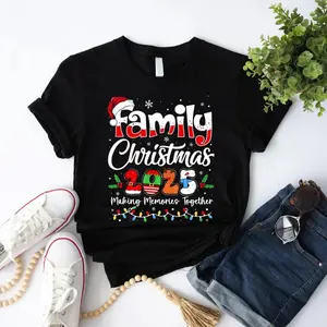Family Christmas 2025 Matching Outfit Xmas Squad Santa T-Shirt for Festive Holiday Season