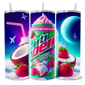 MtI Dew 20 oz Tumbler - BPA Free, stainless steel, Leak proof, durable, with clear lid