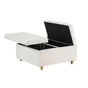 Luxurious 35-Inch Square Storage Ottoman – Stylish, Functional & Versatile for Any Room