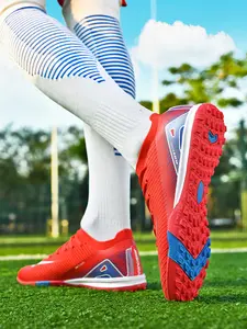 1 Pair Multi-color Spike Sole Unisex Spike Soccer Shoes Suitable for Men Natural Grass Matches, Reinforced Heel Lock + Ultra-thin Lightweight Toe, Practical Explosive & Stable Grip, Wide Toe Box & Natural Movement Football Shoes