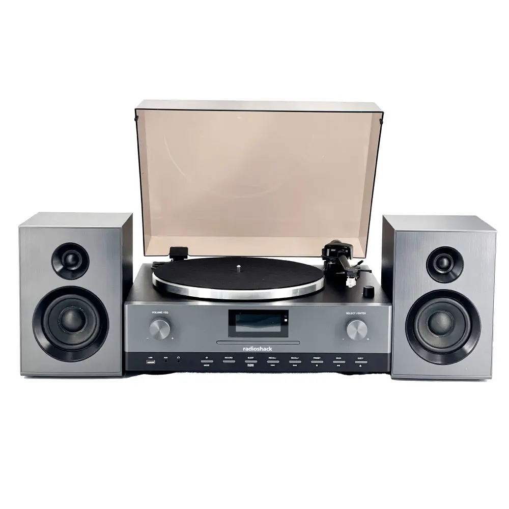 RadioShack Turntable with Speakers 4001798 Vinyl Player CD USB Bluetooth