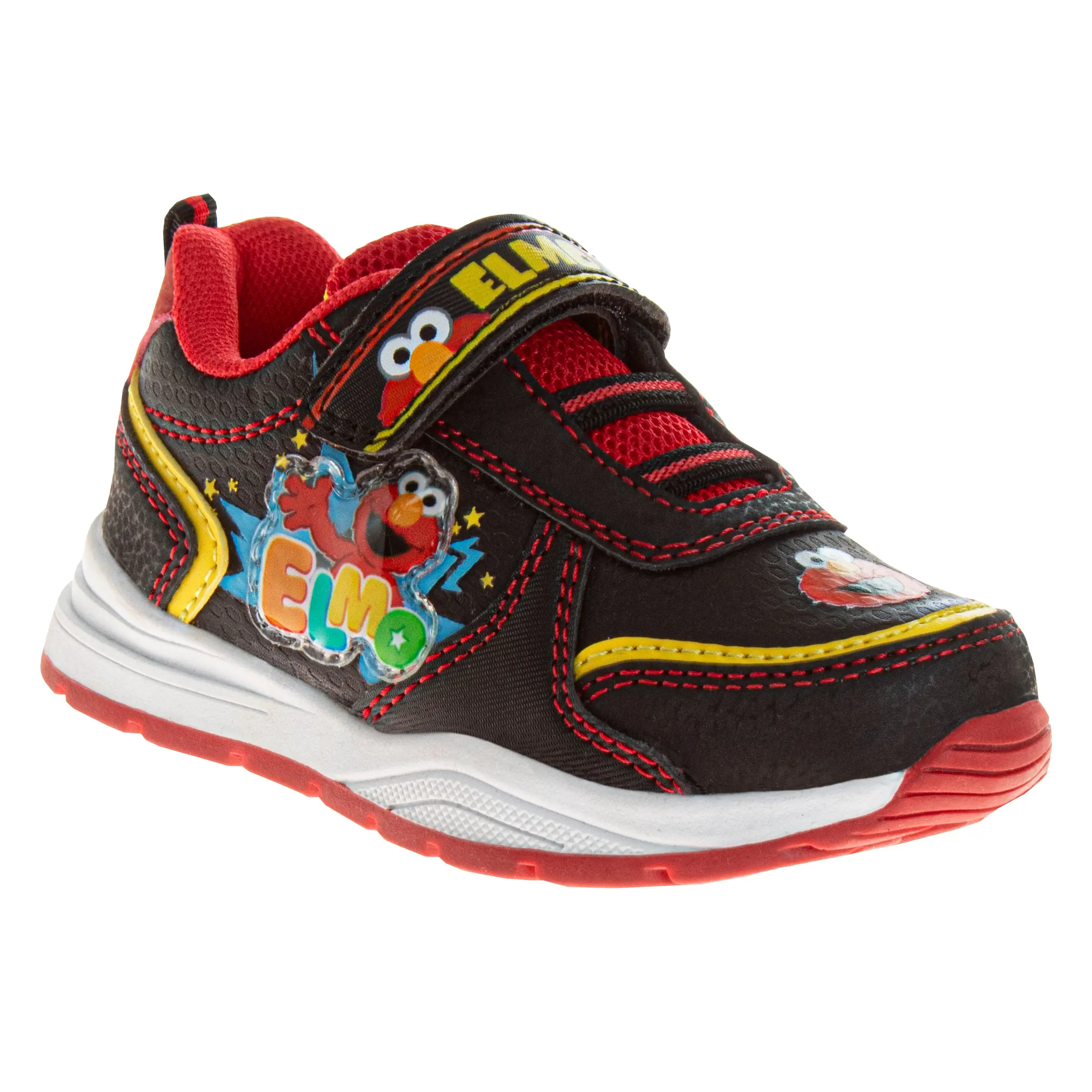 Josmo Children's Sesame Street Elmo Casual Rubber Trainers, Synthetic Material, Velcro Hook-and-Loop Closure, Size 5 for Toddlers (Boys & Girls), Playtime Wear, Man-Made, Birthdays, Casual Trainer Shoes, 3-7 Years, Hook & Loop, Grip For Play, 4 - 5 Years,