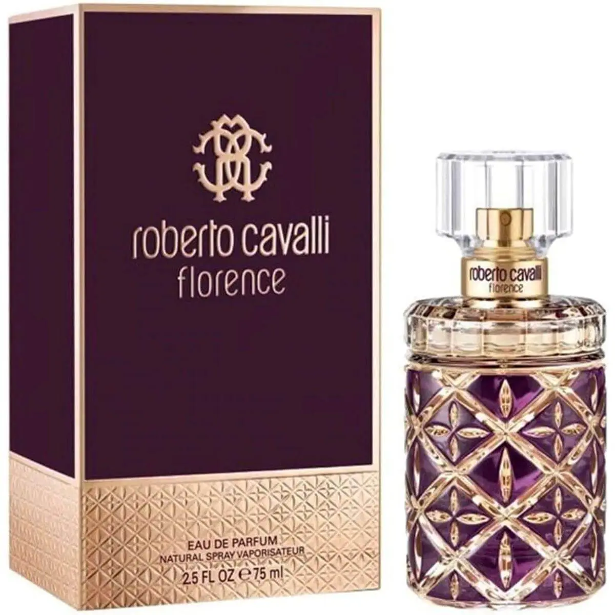 Roberto Cavalli Florence Enchanting Floral Women's EDP Perfume - 2.5 oz Signature Scent, Aromatic Women's Fragrance, Botanical Blend, Citrus-Infused with Grapefruit Hint, Blackcurrant Notes, New In Box