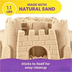 Soft non-sticky space sand, fun ASMR play. Safe & odorless for kids, easy to shape, reusable indoor toy.
