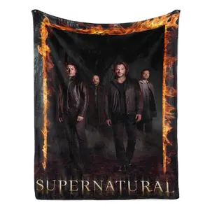 Soft Funny Throw Blanket Movie Supernatural - Evil Power Printed Blanket, Fashion Warm Flange Blanket, Picnic Blanket, Bed Blanket,Christmas gift Dream Weave Home